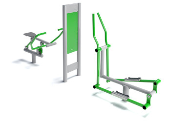 Rower + Pylon + Cross-trainer - outdoor gym | Starmax