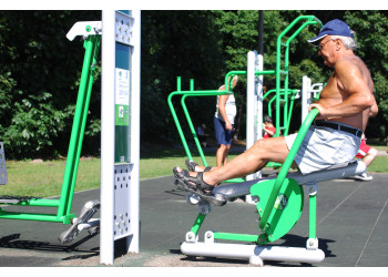 Rower + Pylon + Cross-trainer - outdoor gym | Starmax