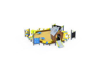 Sandpit with educational panels P3226 – play and development for children