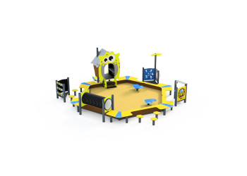 Sandpit with educational panels P3226 – play and development for children