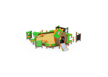 Sandpit with educational panels P3226 – play and development for children