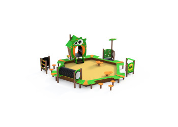 Sandpit with educational panels P3226 – play and development for children