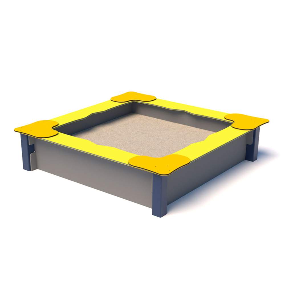 Square sandpit 120x120 – durable and safe for the playground