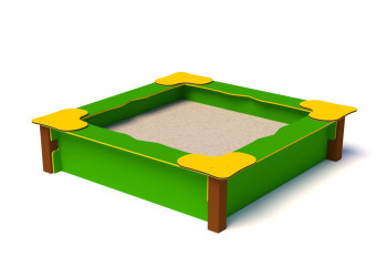 Square sandpit 120x120 – durable and safe for the playground