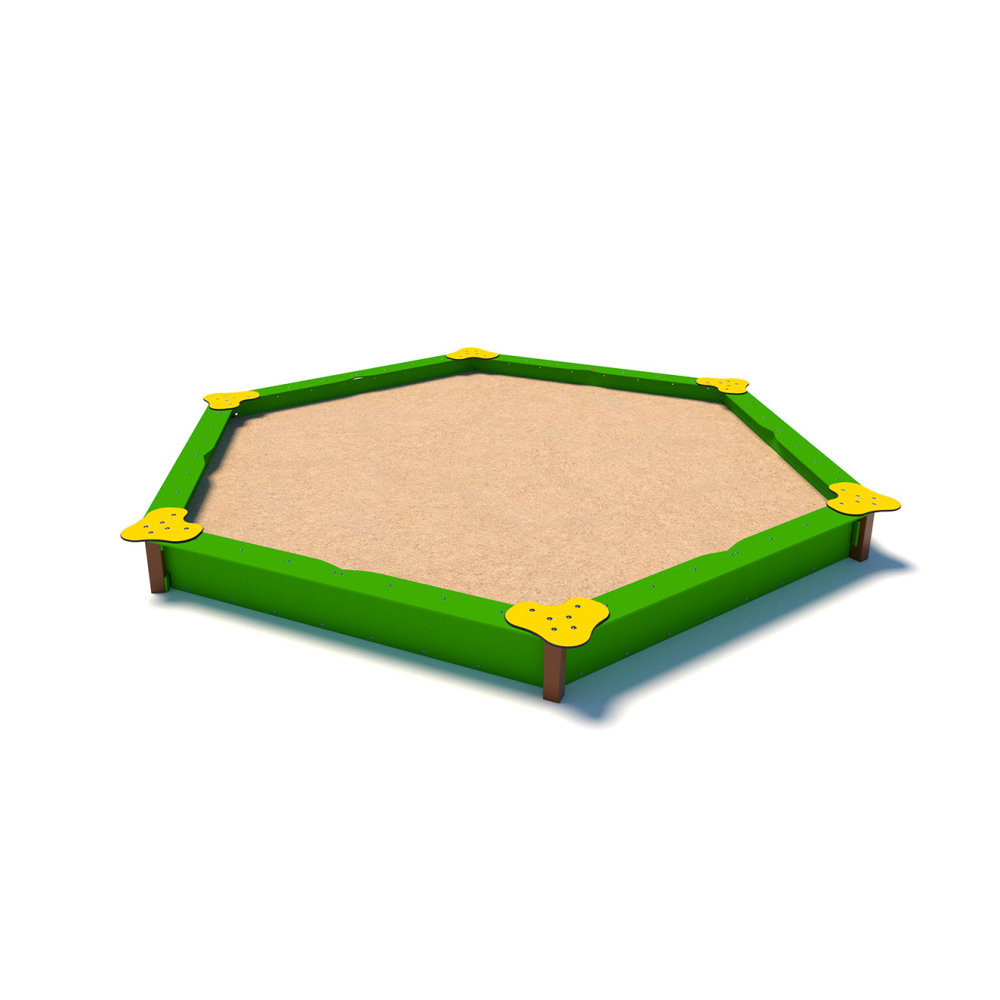 Hexagonal sandpit P3208 – a sand-play device