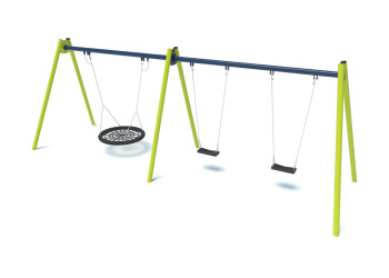 Pendulum swing, 2 flat + bird's nest ♿ – playground for children