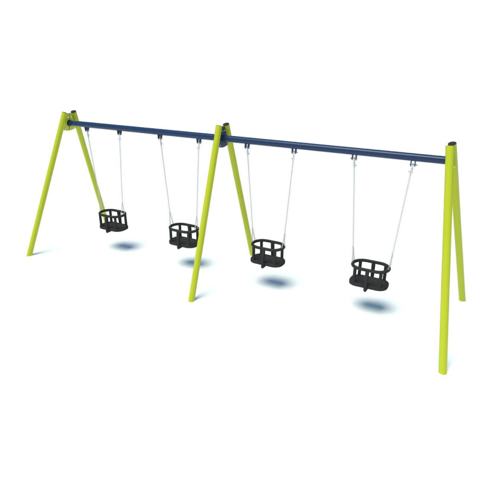 Pendulum swing, 4 bucket seats – safe play for toddlers
