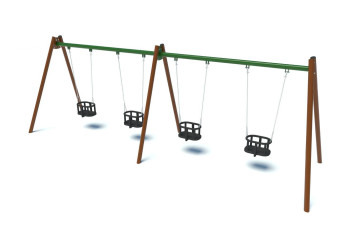 Pendulum swing, 4 bucket seats – safe play for toddlers