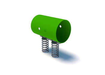 Tube on springs - a modern spring rider for the children's playground