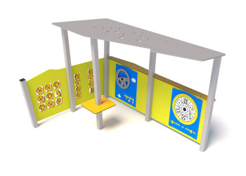 Educational house ♿ P3505 – a modern panel for the children's playground