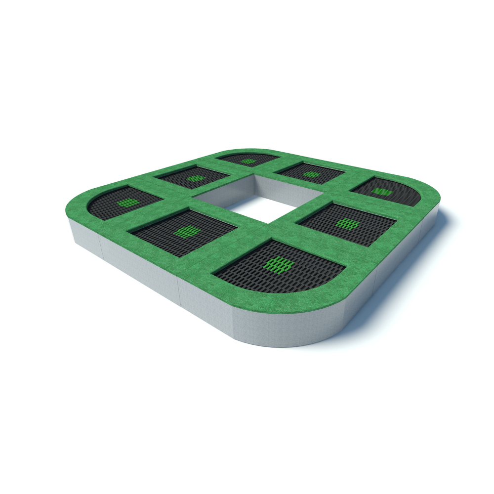 In-ground trampoline set BIG FLEA | Starmax