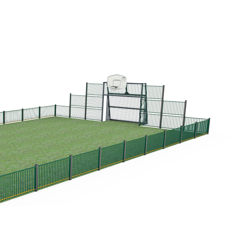 Multi-use sports pitch 22x12m for football and basketball