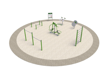 Outdoor gym for people with disabilities - inclusive