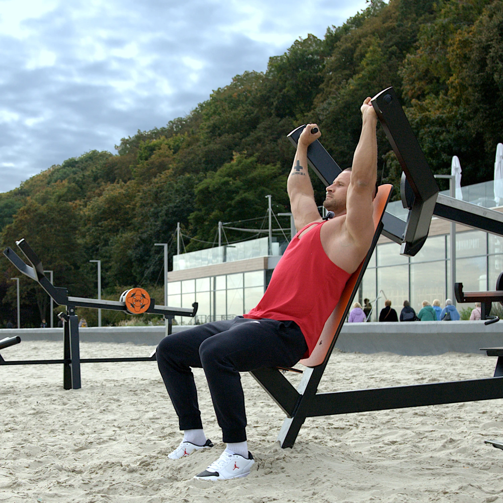 OFX bench press for the chest outdoor gym
