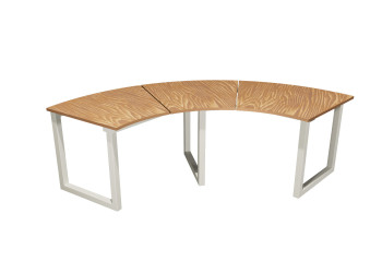 L-11 Curved HPL laminate bench without backrest | Starmax