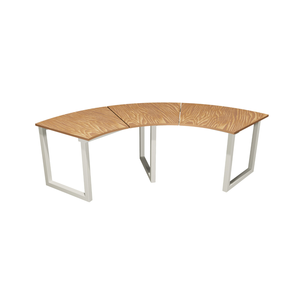 L-11 Curved HPL laminate bench without backrest | Starmax