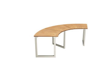 L-11 Curved HPL laminate bench without backrest | Starmax