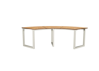 L-11 Curved HPL laminate bench without backrest | Starmax