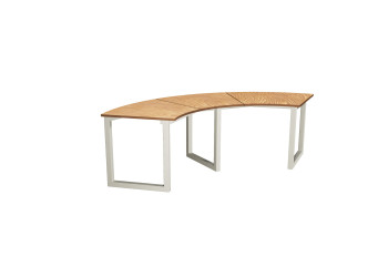 L-11 Curved HPL laminate bench without backrest | Starmax