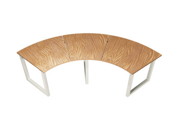 L-11 Curved HPL laminate bench without backrest | Starmax