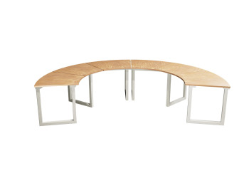 L-11 Curved HPL laminate bench without backrest | Starmax