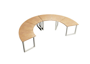 L-11 Curved HPL laminate bench without backrest | Starmax