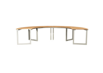 L-11 Curved HPL laminate bench without backrest | Starmax
