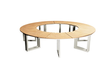 L-11 Curved HPL laminate bench without backrest | Starmax