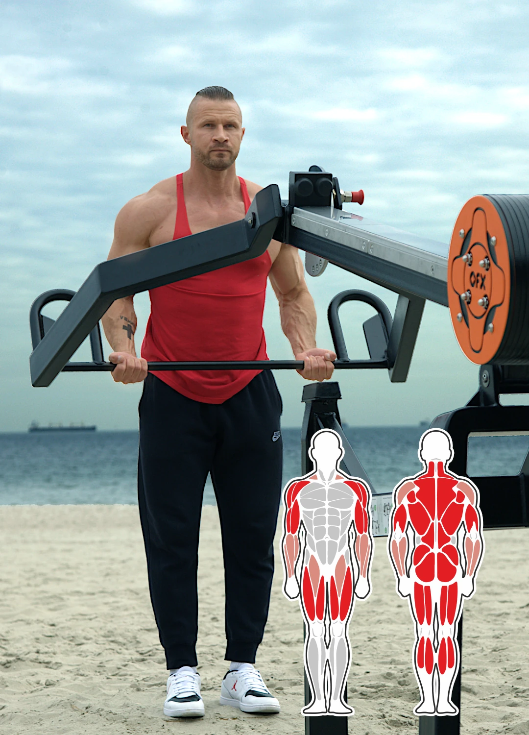OFX Barbell with adjustable height and weight Outdoor Fitness
