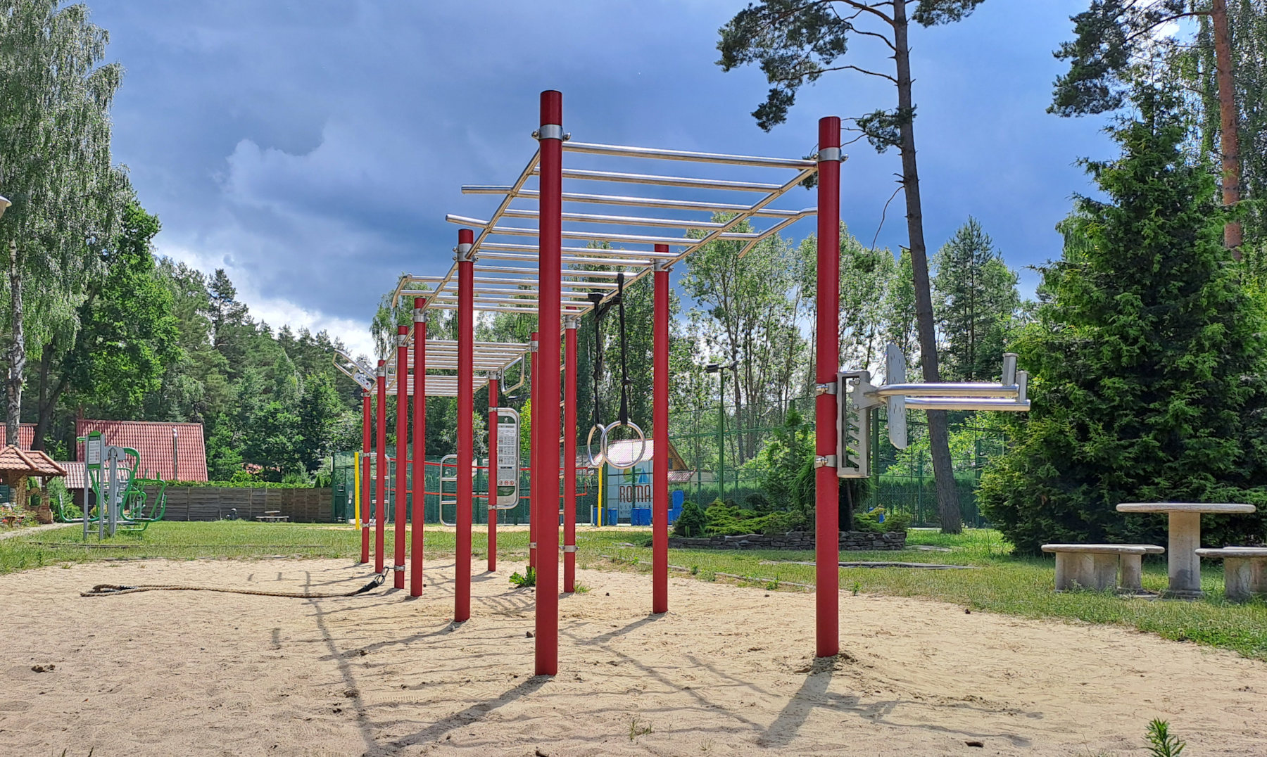 Street workout at a youth holiday centre