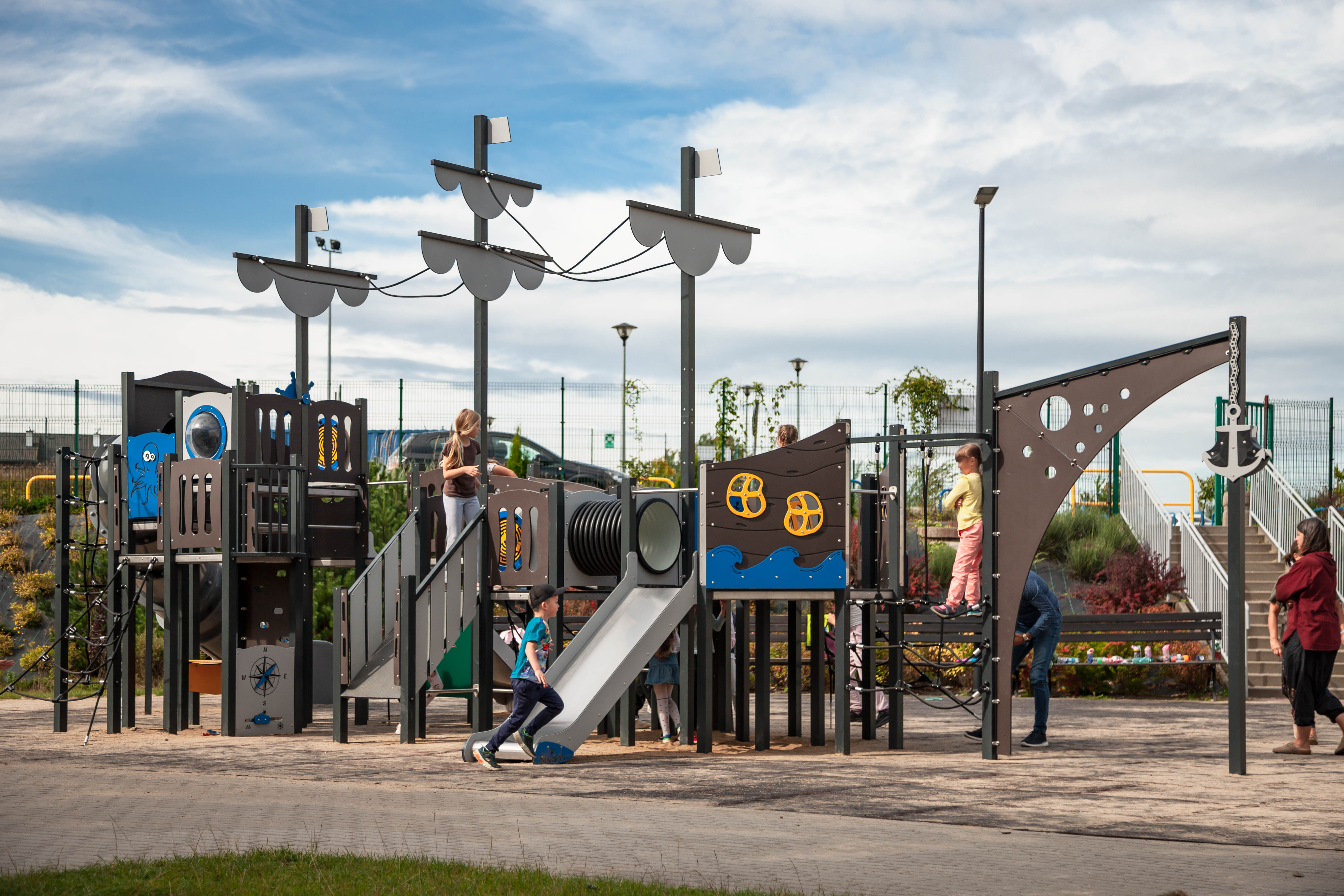 A school pirate-ship playground